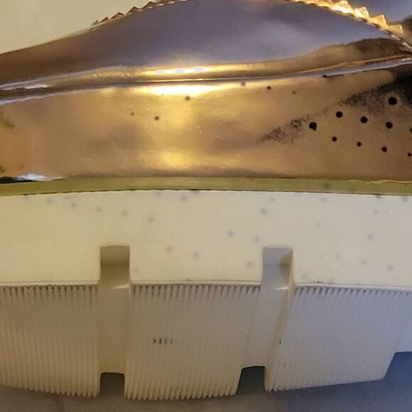 Asos Gold Blogger Metallic Gold Boat Platform Shoe US Women's Size 5.5 or UK Siz - Picture 10 of 12